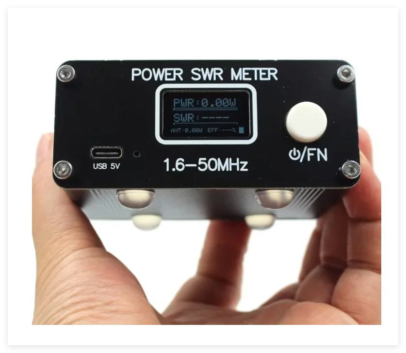 SWR Power Meter 1.6-50Mhz 150W SWR HF Shortwave Standing Wave Meter FM/AM/CW/SSB With Battery