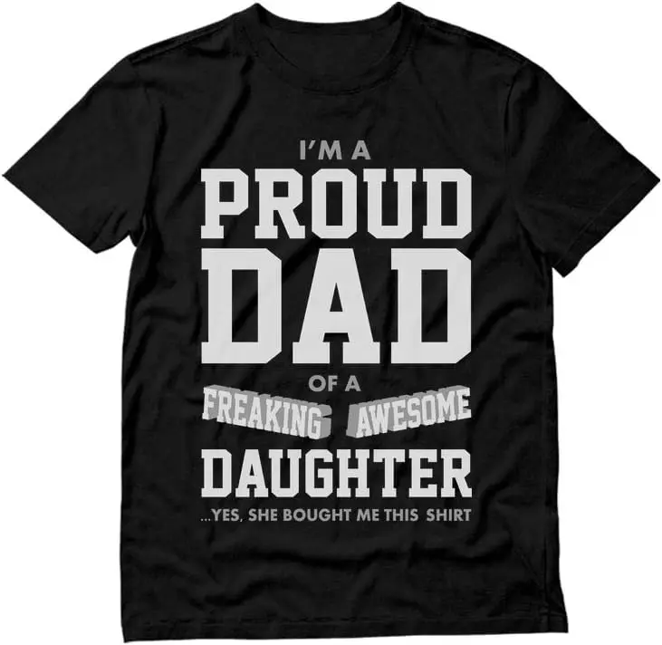 I'm a Proud Dad Shirt Funny Gifts for Dads Grandfather Fathers Day Awesome Grandpa Abuelo Papa Shirts for Men