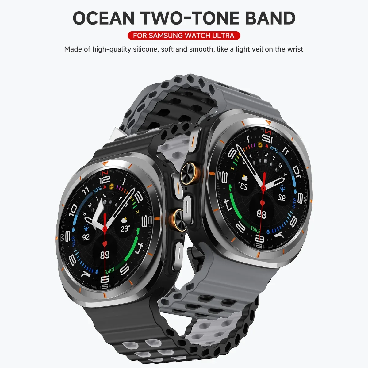 Marine-Armband für Samsung Galaxy Watch Ultra2 Sport Silikon-Armband für Samsung Galaxy Ultra 2024 2025 Uhrenarmband Zubehör – Detail 4