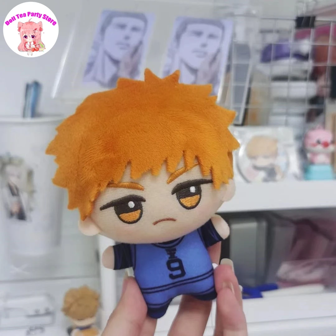 Blue Lock Isagi Yoichi Bachira Meguru Plush Doll Print Body Figures Dolls 10CM Bag Charm Pendant Anime Keychain Toy Plushie Gift