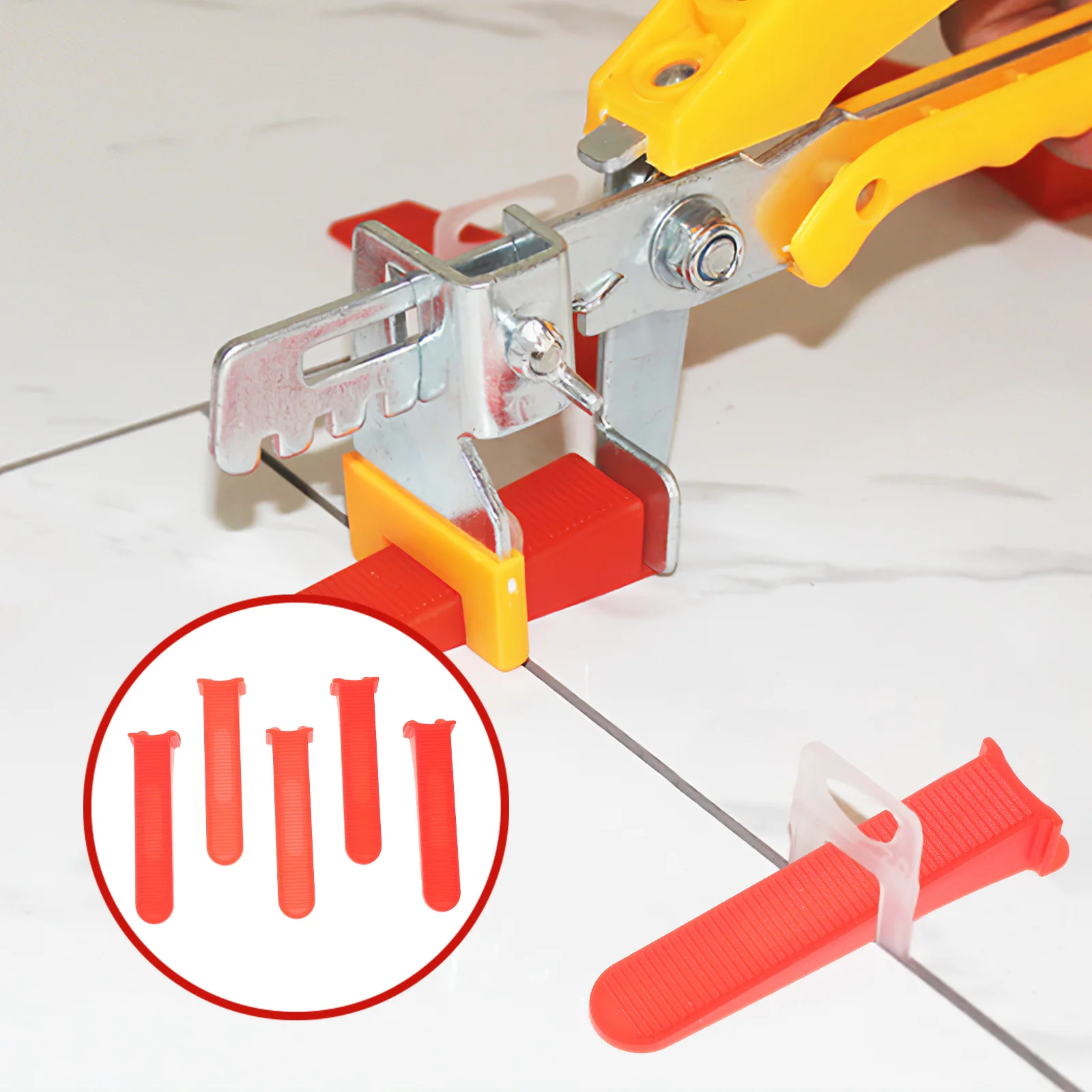 

50Pcs Tile Spacer Wedges Plastic Yellow Mini Lightweight Tile Leveling Floor Wall Aligning System Spacer Leveling System