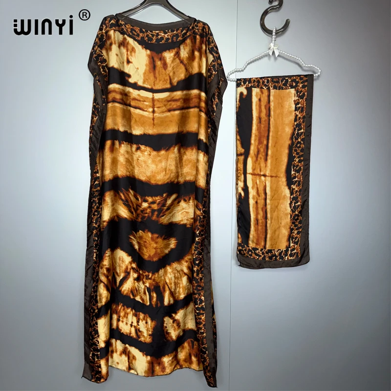 

Летнее бохо-платье WINYI для женщин, африканский стиль, абайя, роскошный кафтан, вечернее платье, элегантное платье макси, пляжная накидка.