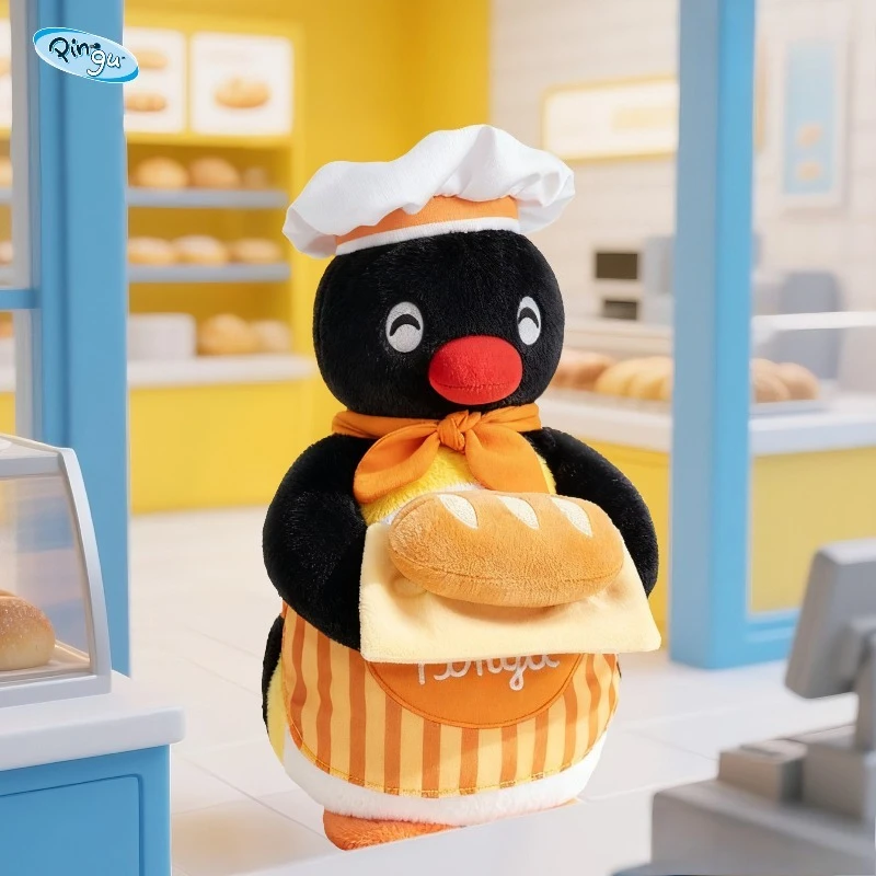 

Оригинальная плюшевая игрушка-пингвин Youmai Pingu из серии «Кухня», милый мягкий брелок-подвеска для рюкзака, подарок на день рождения, хит продаж, подвеска Pingu
