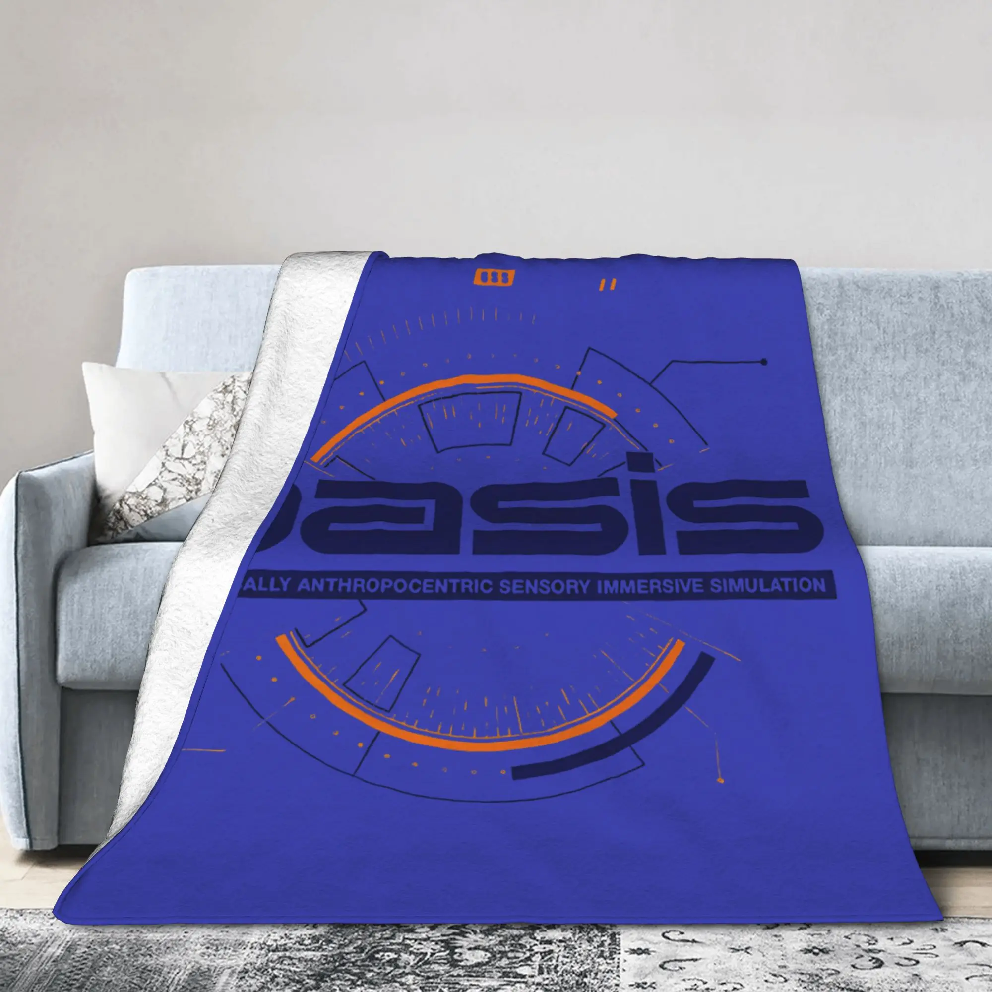O-Oasis GREY Knitted Blankets  Flannel Throw Blanket Home Couch Personalised Lightweight Bedspreads