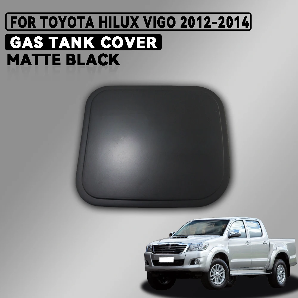 For Toyota Hilux Vigo 2012 - 2014 Abs Silver and Matte Black Car Gas Tank Cover Trim Car Accessories Exterior Decorate
