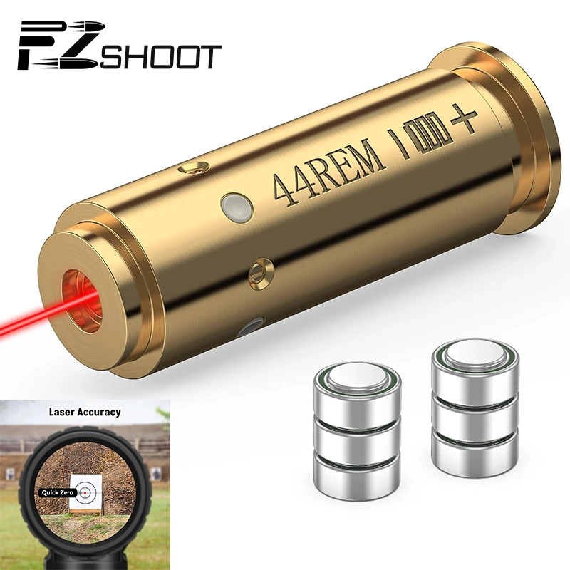 

EZshoot Red Bore Sight Laser 44 Cal Boresighter Zeroing Bore Sighting Laser with 6pcs Batteries Outdoors