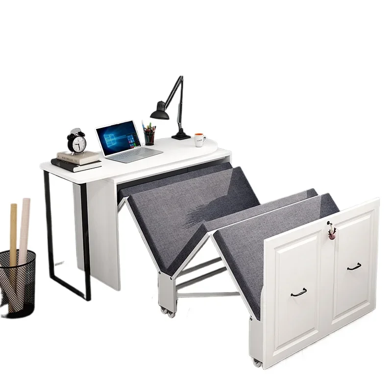 

Lunch break bed computer office desk, integrated household adult four-fold bed