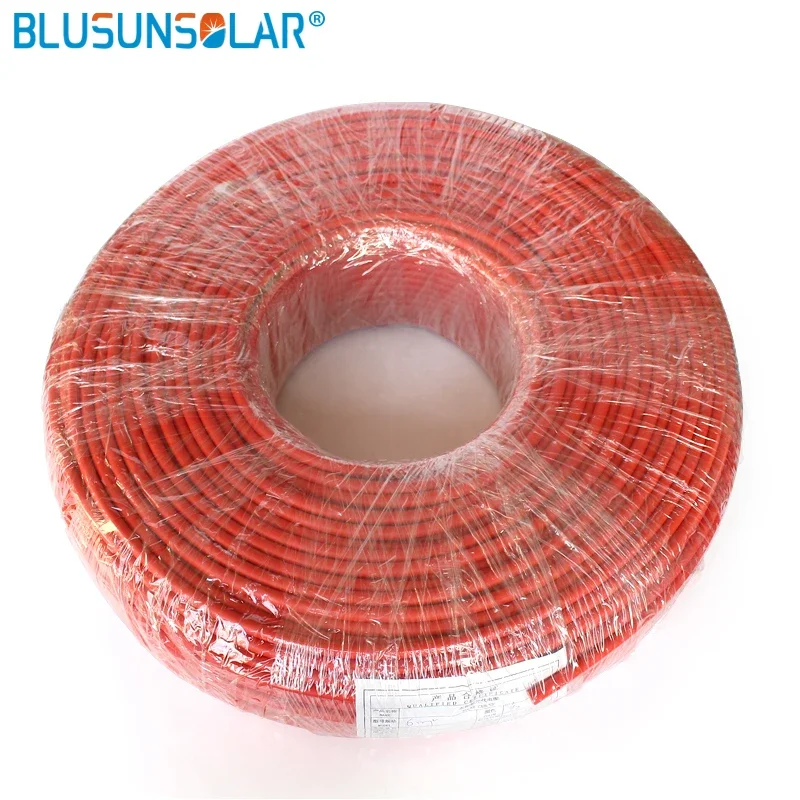 

BLUSUNSOLAR 10m/roll 6.0mm2 Solar Cable for Solar Power Connector with TUV Approved