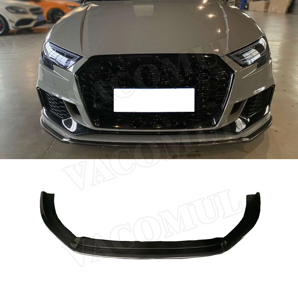 

VACOMUL Carbon Fiber / FRP Front Bumper Lip Spoiler For Audi A3 RS3 2017 -2019 Not For A3 Standard S3 Car Styling