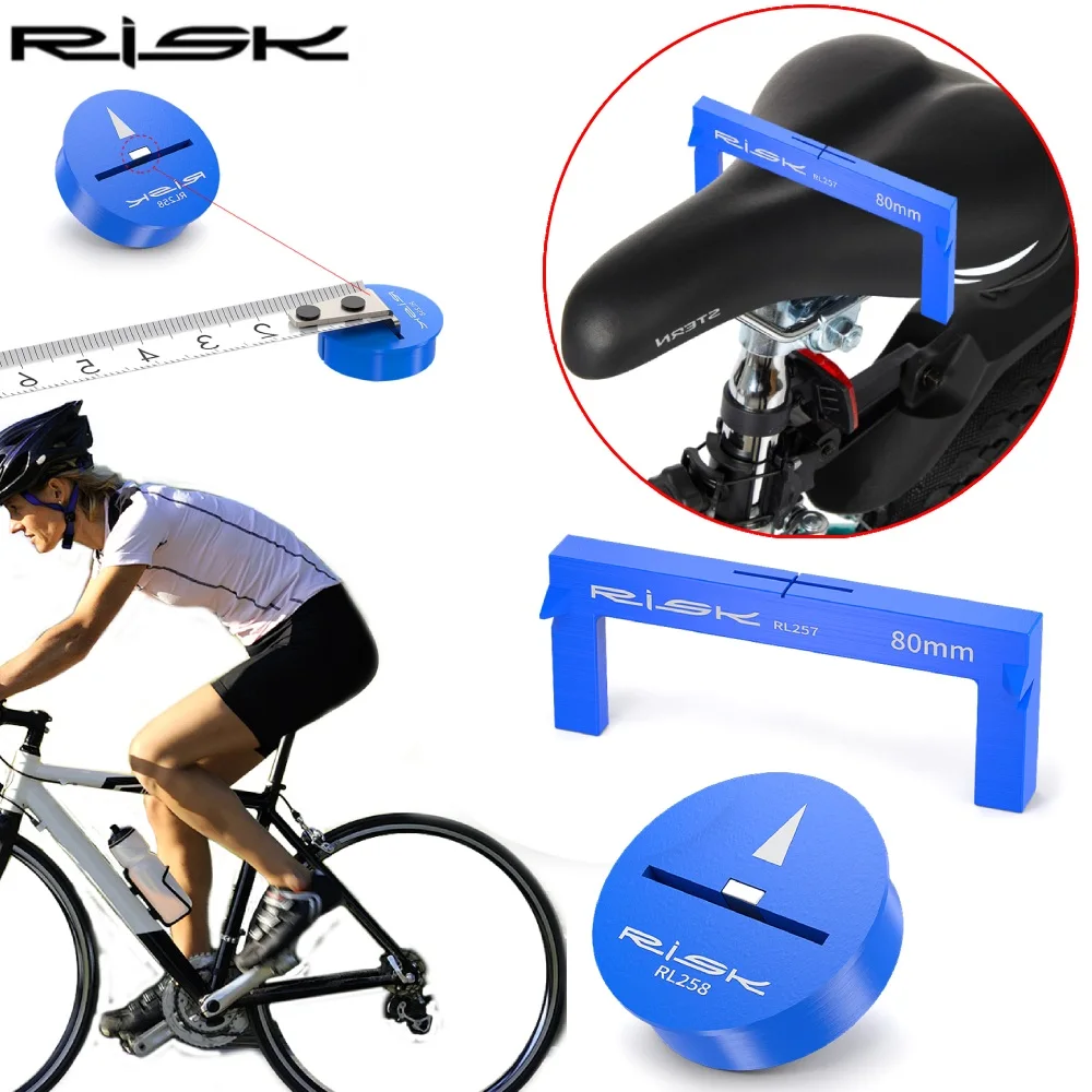 RISK Bike Seat Cushion Height Measuring Tool Fitting Measurement Gauge Bicycle Saddle Marking Positioning Alignment Positioner