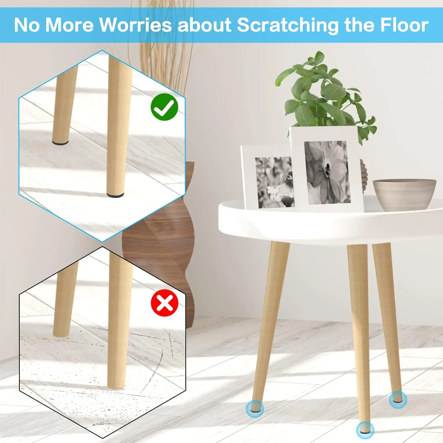 131PCS Furniture Chair Table Leg Self Adhesive Felt Wood Floor Protector Pads Self Adhesive Furniture Leg Feet Protector Pad Cha