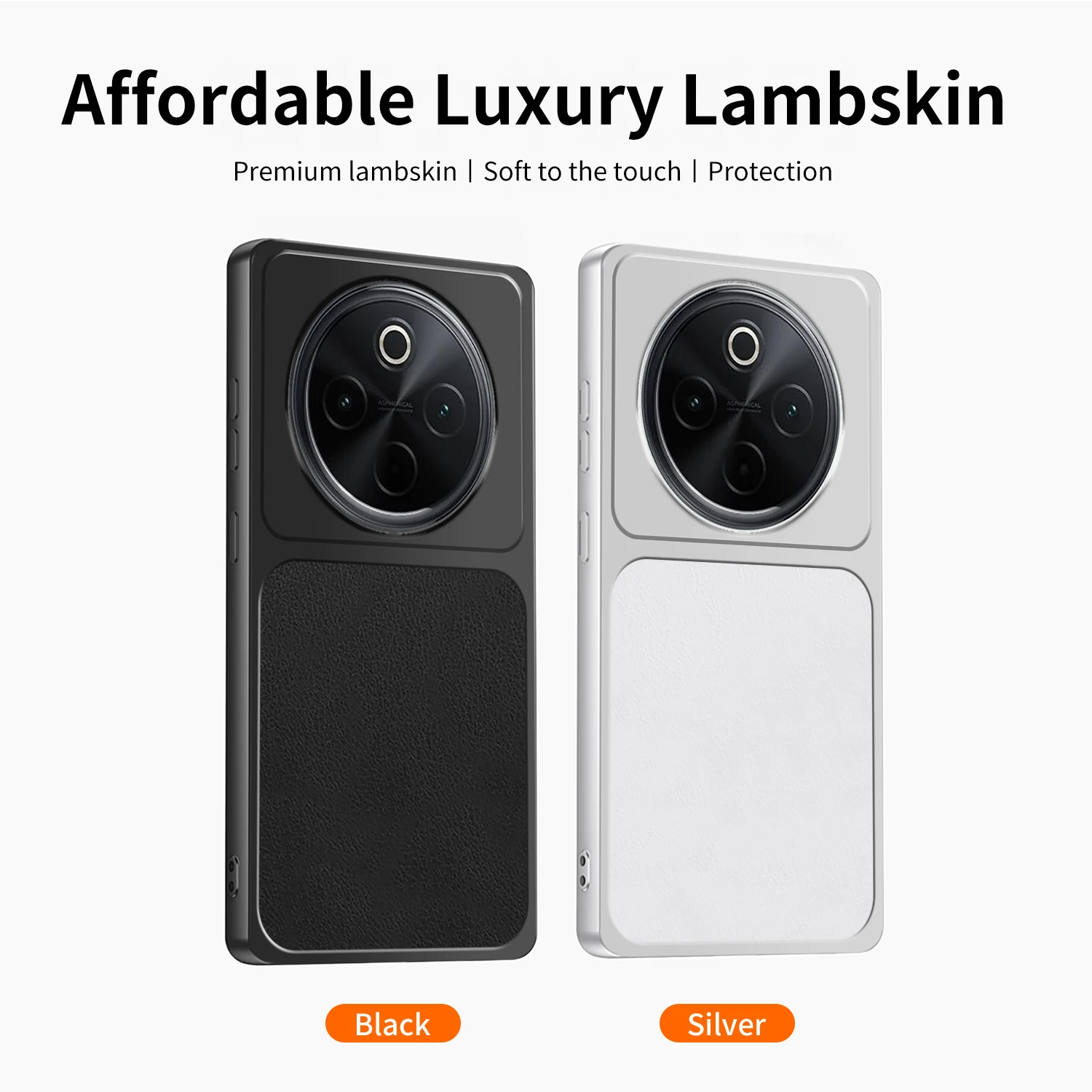 Leather Phone Case for VIVO Y300 Pro Plus Pro+ Y300i 5G Lens Protection High Quality Lambskin Texture Original Back Cover Fundas