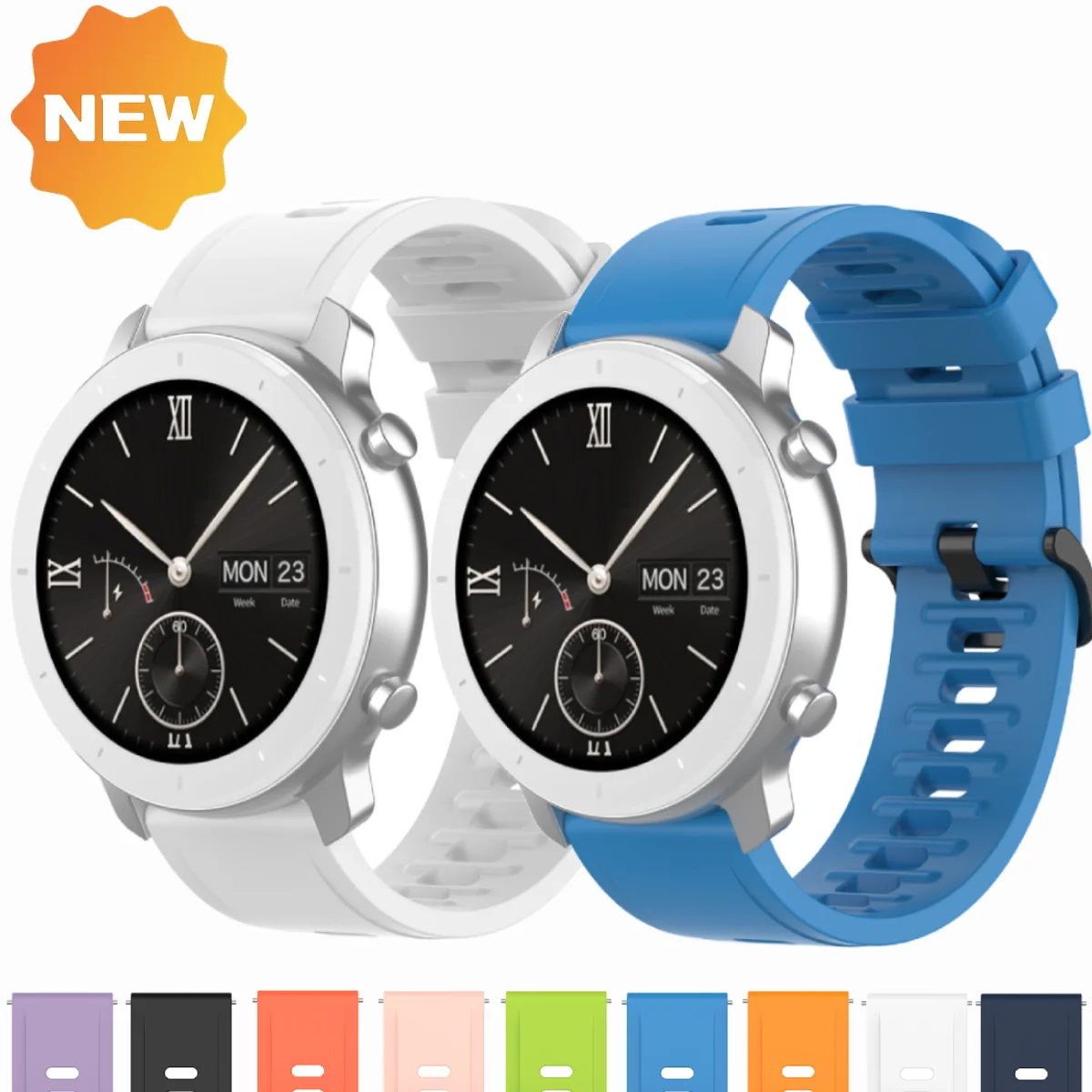 22mm/20mm Silicone Strap For Xiaomi Watch S1 Active/Color 2 Sports Watchband Correa Bracelet For Polar Vantage M/Amazfit Pace