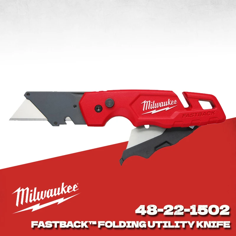 Milwaukee 48-22-1502 FASTBACK Metal Folding Utility Knife with Blade Storage MILWAUKEE Hand Tool Accessories 48-22-1502X