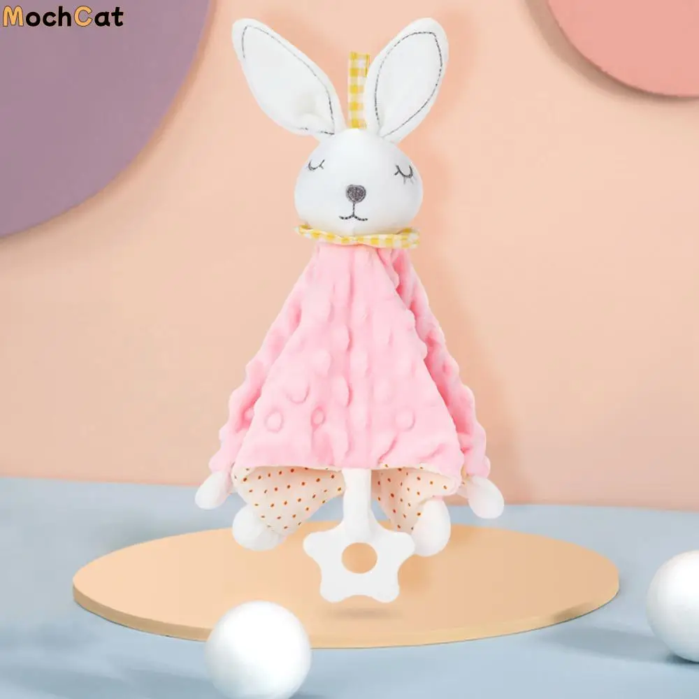 

Comforter Baby Security Soothing Towel Silicone Teether Snuggle Toy Newborn Saliva Towel Rabbit Stuffed Animal