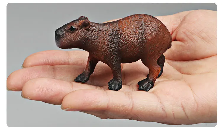 Capybara Modell Wilde Tiere Simulation Nagetier Actionfigur Niedliches Kinderspielzeug zum Sammeln – Detail 10