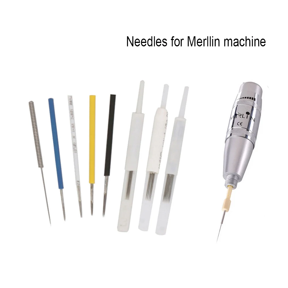 

50pcs Professional 1R/2R/3R/5R/7R/3F/4F/6F Merlin Needles Permanent Makeup Piercing Needles for Eyebrow Lip Merlin Machine