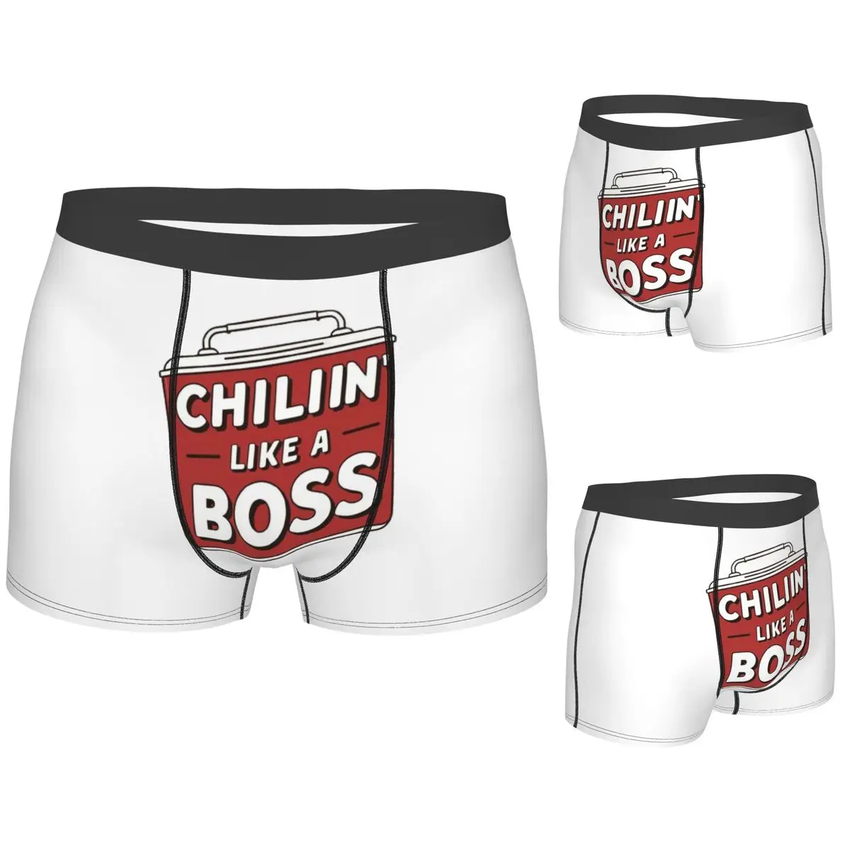 

Трусы-боксеры, шорты Chillin Like A Boss, мужские мягкие трусы для Homme, мужской подарок бойфренду