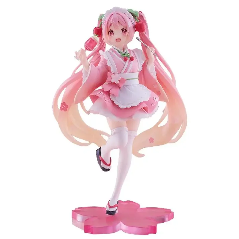 Originele TAITO Sakura Hatsune Miku Wafuu Kissa Ver. Maid Coreful Figuur Anime Beeldje Model Collectible Speelgoed Kawaii Cadeau 18CM