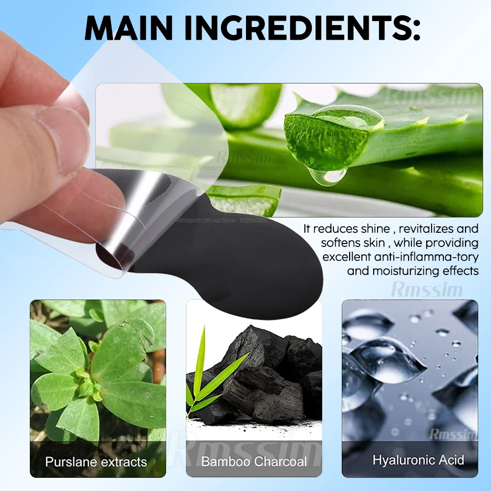 100/50/10 peças de adesivos de limpeza de nariz, remover cravos e acne, poros de limpeza profunda, absorvem óleo e sujeira, adesivo de máscara de nariz