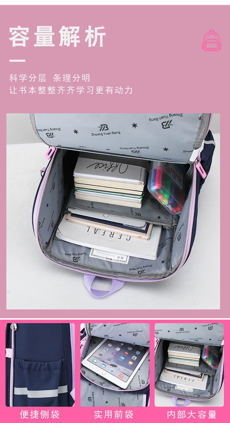 Children's Schoolbag Primary School Student Large Capacity Lightweight Super Light Spine Protection Cinnamoroll Girls