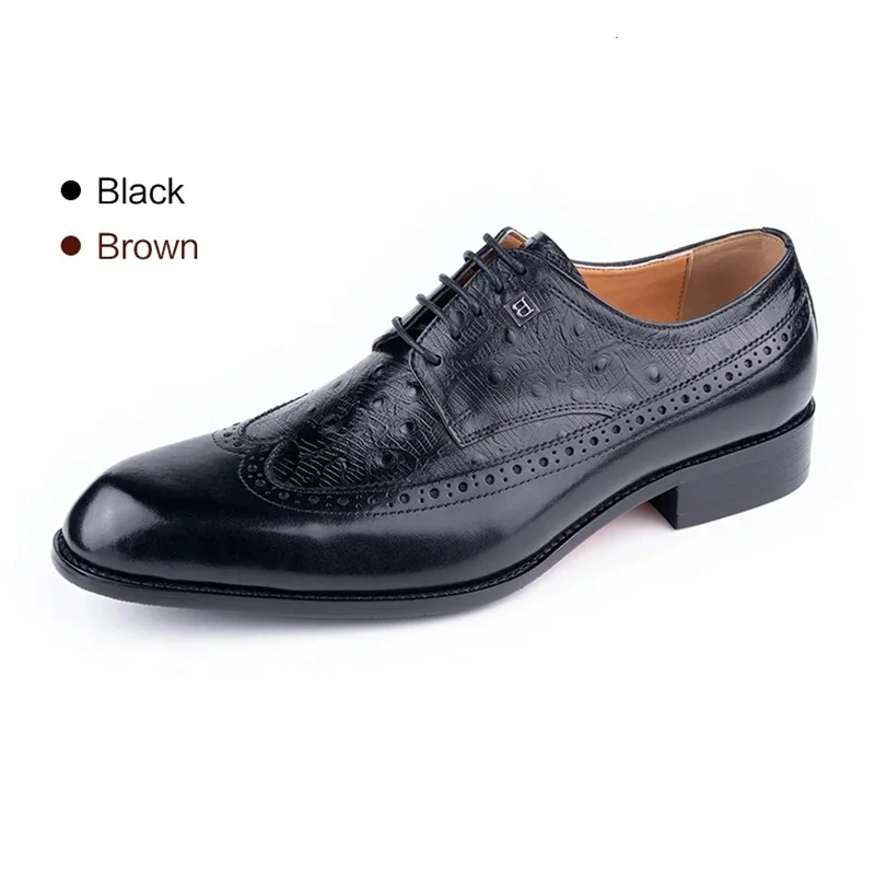 

Wedding Office Men's Leather Shoes Hot Selling Lace-up Business Formal Dress Shoes Top Grain Cowhide Leather Fashion Shoe