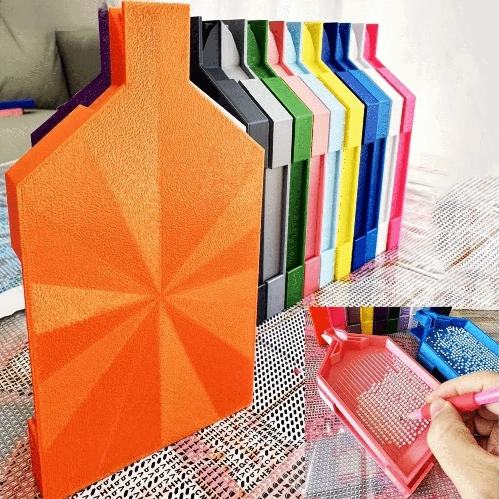 DIY الحرفية كبيرة الماس اللوحة صينية التطريز الديكور لوحات الحفر تخزين الحاويات البلاستيك سعة كبيرة