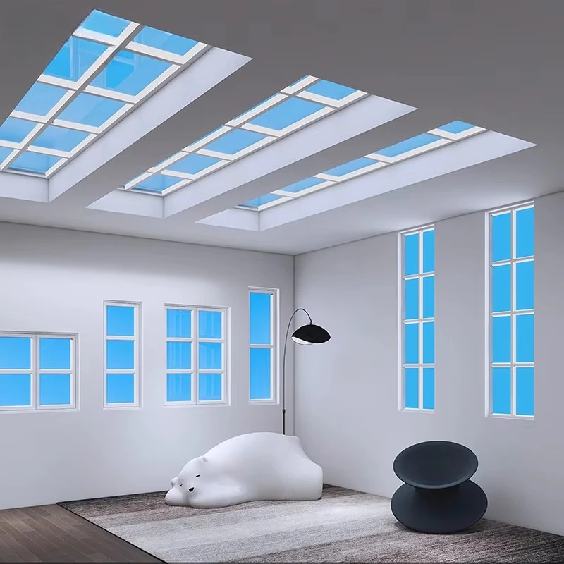 Artificial Skylight LED Panel Ultra Thin Blue Sky Scattering Simulated Sunlight Tuya Smart Recessed Ceiling Light Living Room