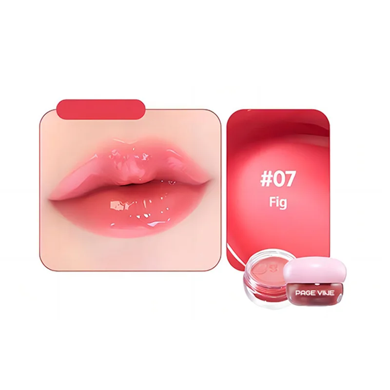 หน้า VINE Jam ลิปสติก Mirror Smooth Moisturizing Hydrating Lip Gloss Whitening Lip Lines Pocket Lip Jam Lip Balm Lips แต่งหน้า