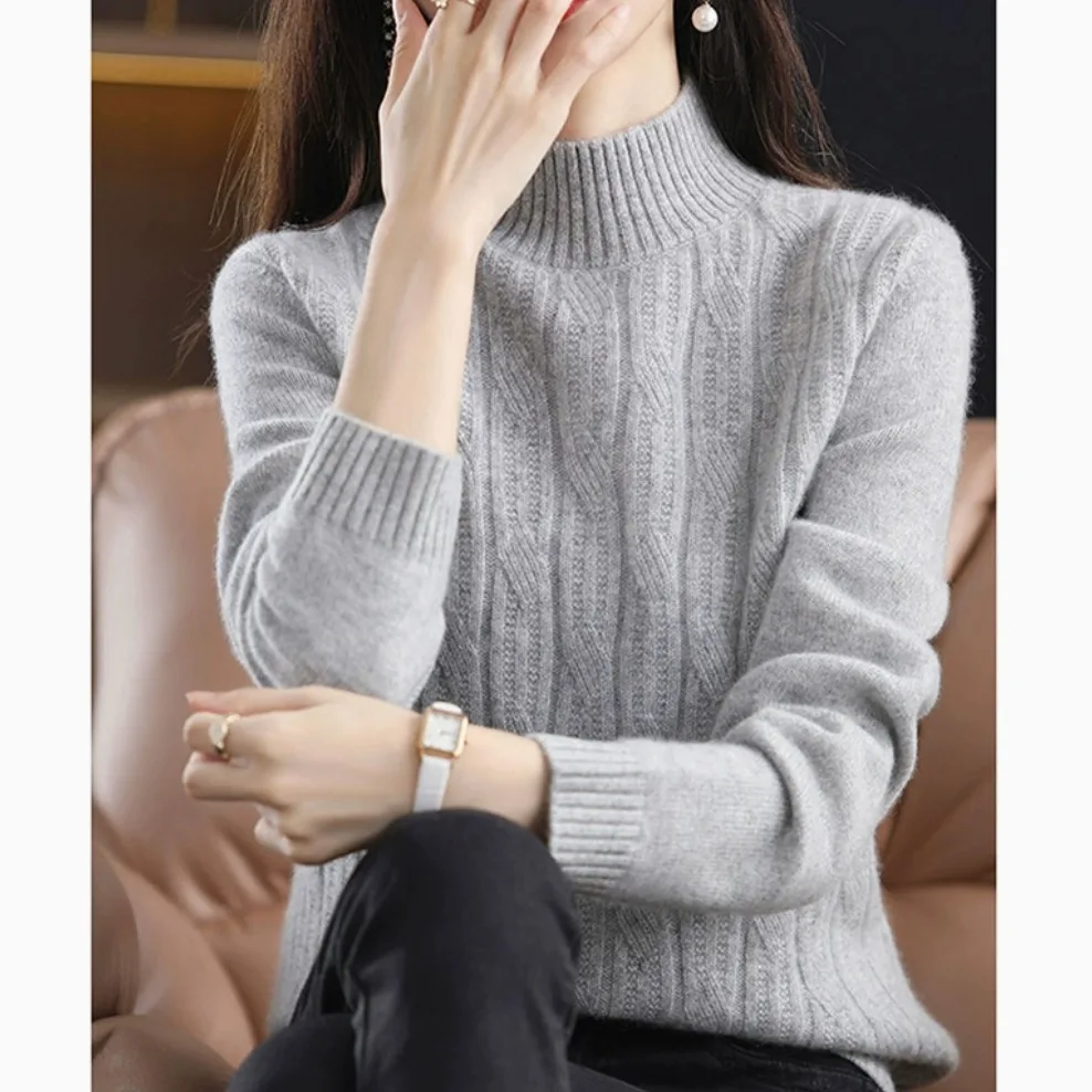 المرأة Thiened Camere سترة فضفاضة تناسب عالية Ne الخريف الشتاء محبوك الصوفية الأعلى الدافئة تخفيف Sle العادية Sve #2