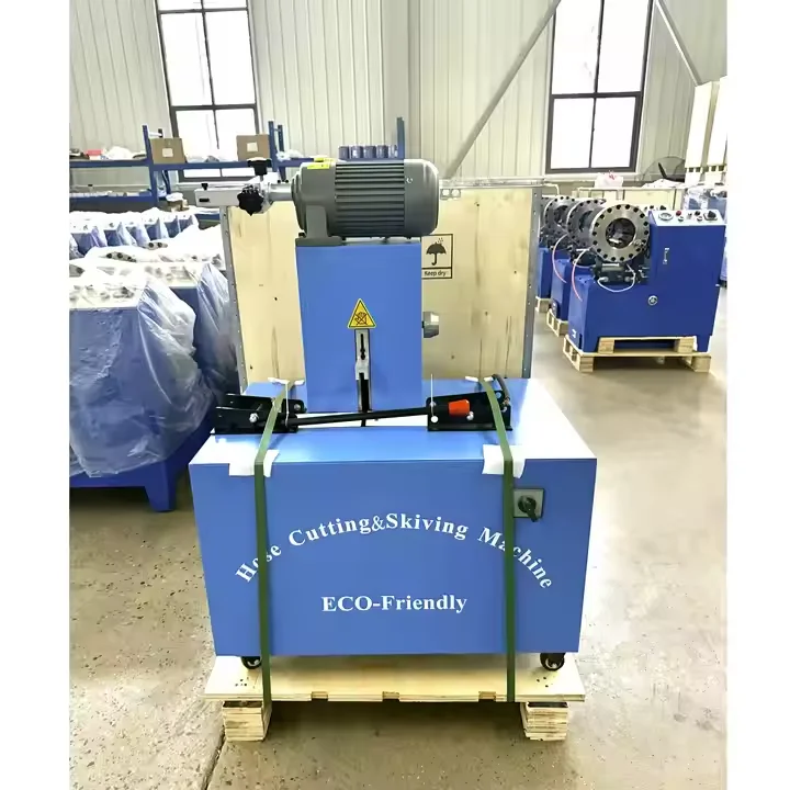 Automatic Cutting and Skiving Machine for Rubber Hose and Plastic Hose Hose Cutter With Protection Cover