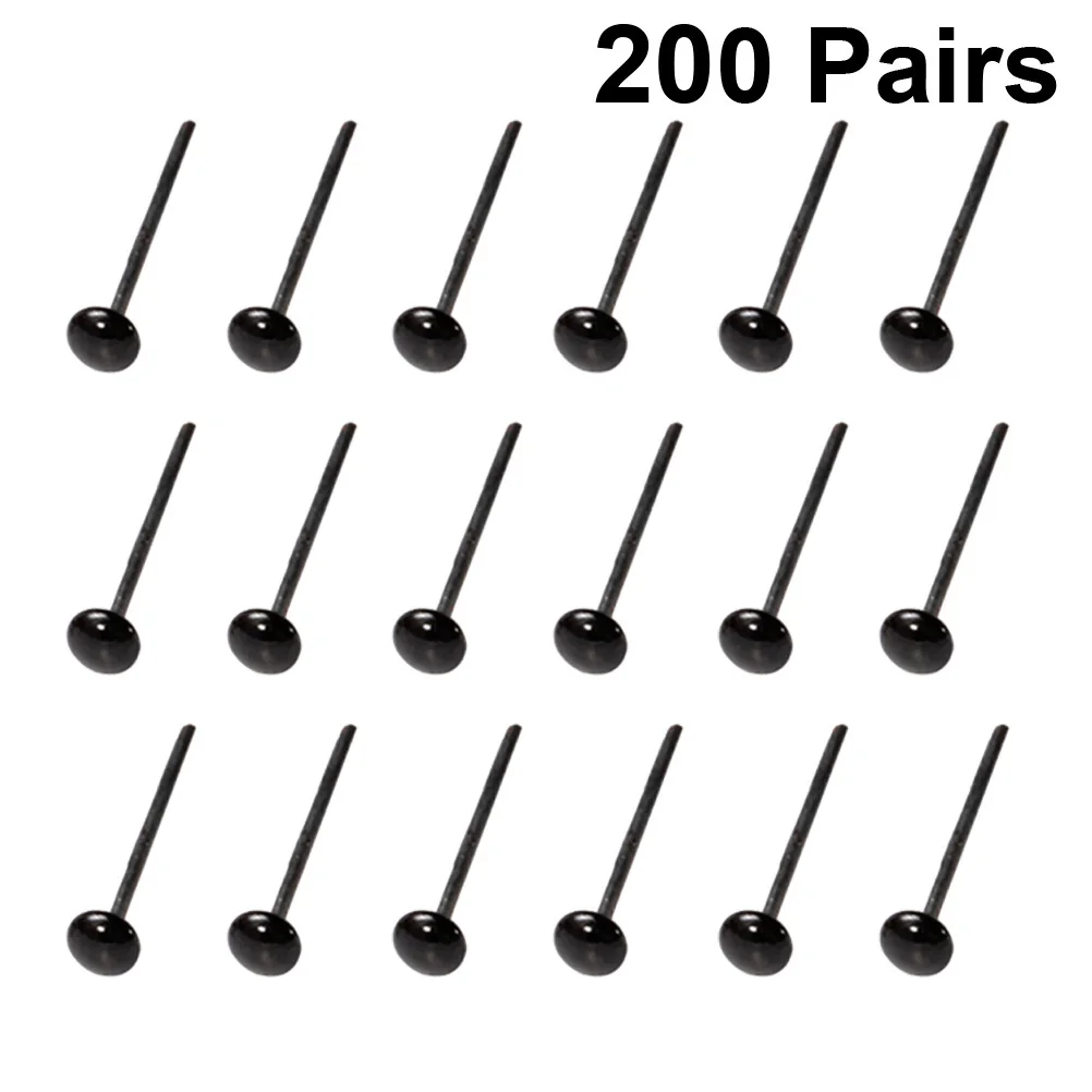

200Pairs Animal Eyes 3Mm Black Plastic DIY Safety Eyes for Handicrafts Educational Projects Animated Figure Detailing Tools