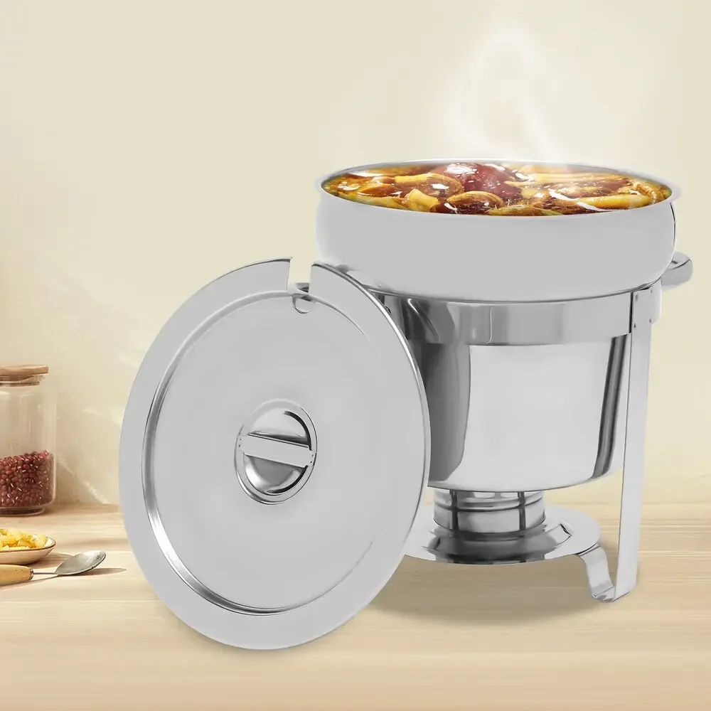 

11L Food Warmer Pot – Stainless Steel Commercial Soup Chafer with Lid