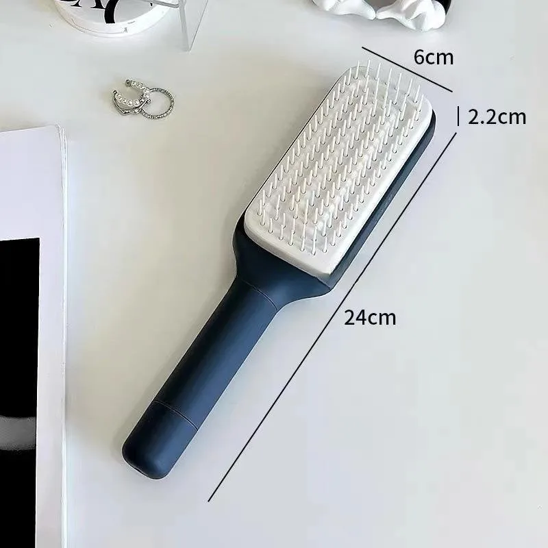 Rotary lifting hair  one-click cleaning telescopic massage comb air cushion airbag  women anti-static hair comb