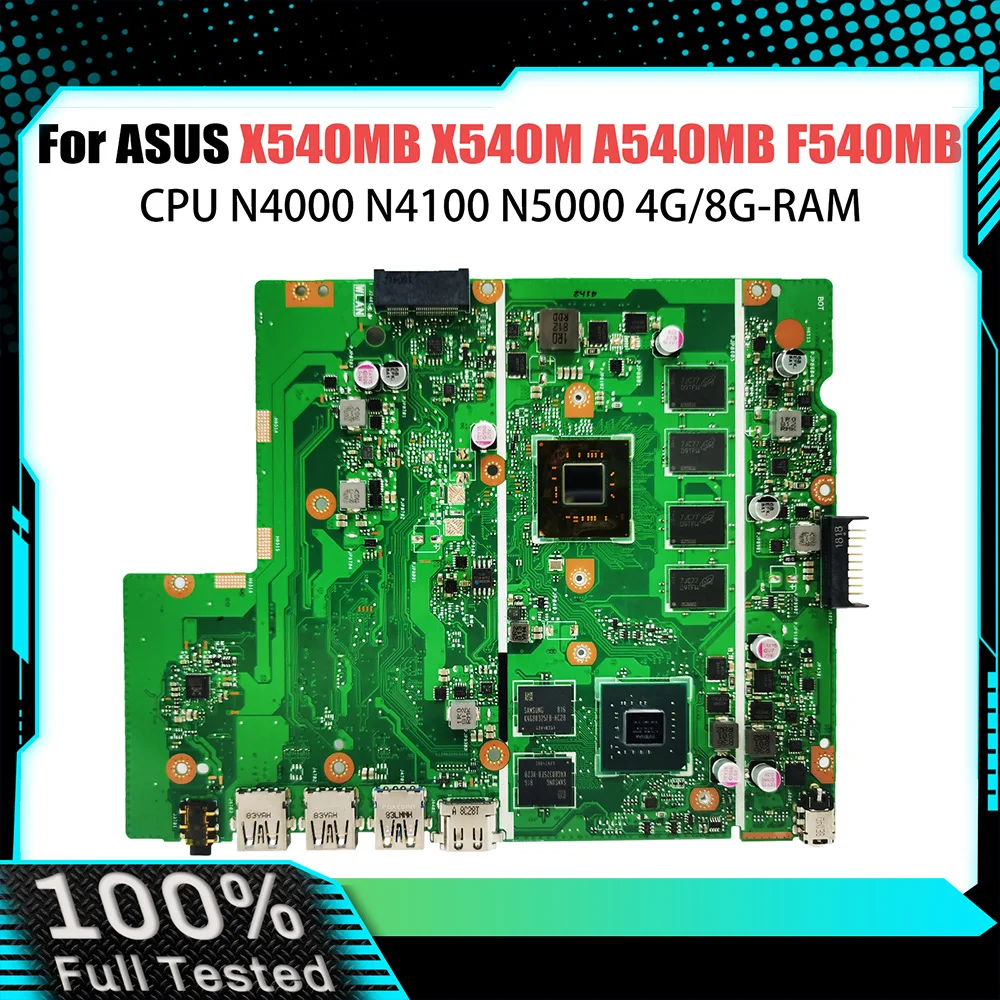 

Computer Mainboard For ASUS X540M X540MB A540MB F540MB Laptop Motherboard With N4000 N4100 N5000 CPU 4G 8G-RAM 100% test OK