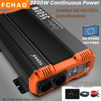 FCHAO Pure Sine have Inverter 24V/48V to 220V, 3500W (7000W) LCD & Road, for Car, Truck, RV, Caravan, Home, Off-Grid