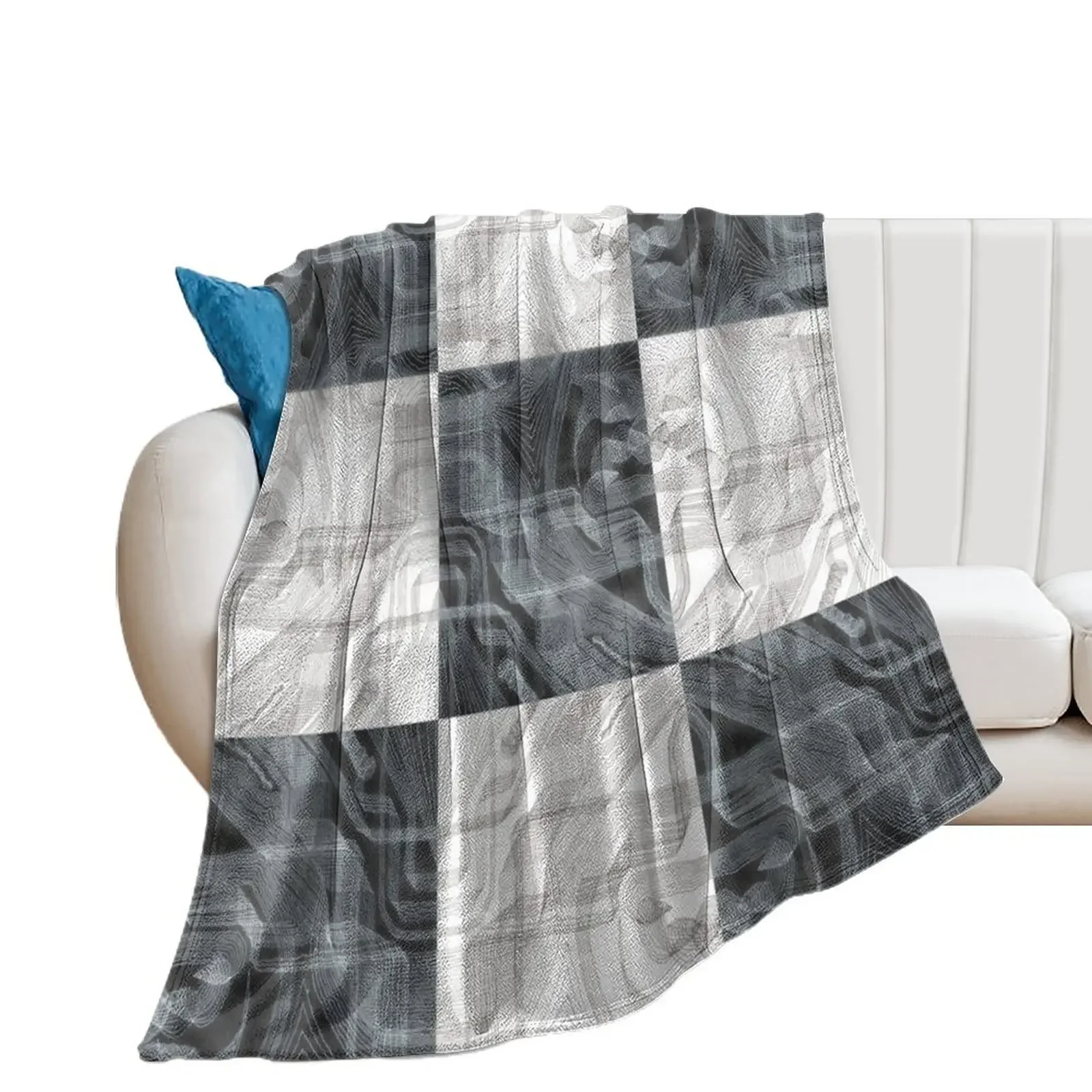 

Lines - Squares Throw Blanket Thermals For Travel Decorative Sofa Blankets