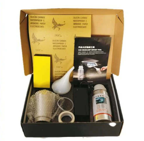 800ML Scheinwerfer-Restaurierungs-Set, Auto-Scheinwerfer-Reparaturflüssigkeit, Polymer-Flüssigpolitur, Auto-Scheinwerfer-Kratzerentferner, Gelbungs- und Oxidationsentferner, Pflegewerkzeug
