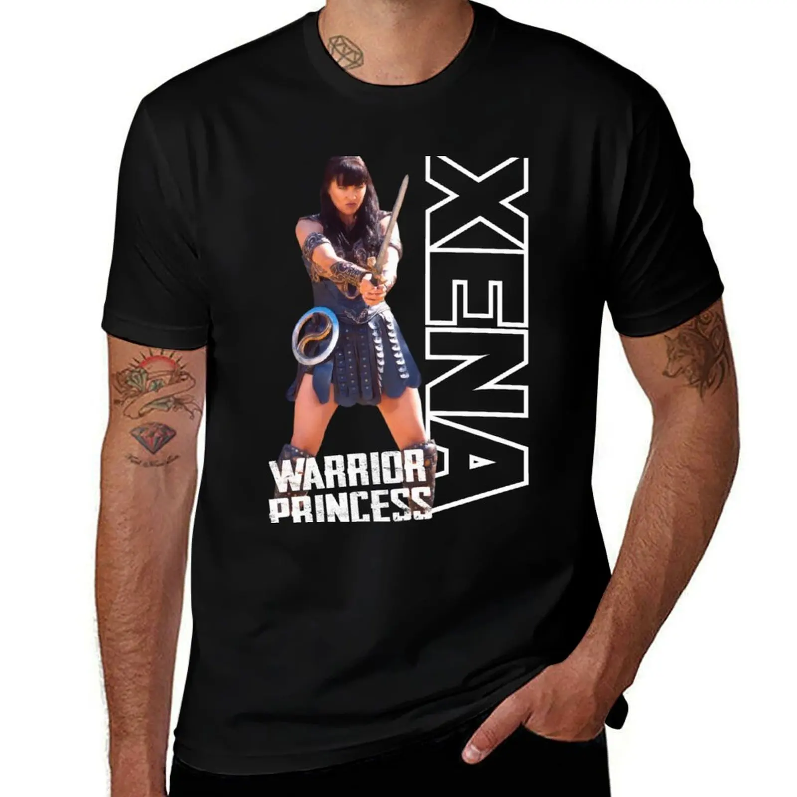

Xena With Sword T-Shirt t shirts for man cotton t shirt men 100% cotton luxury brand man t shirts graphic T-shirt