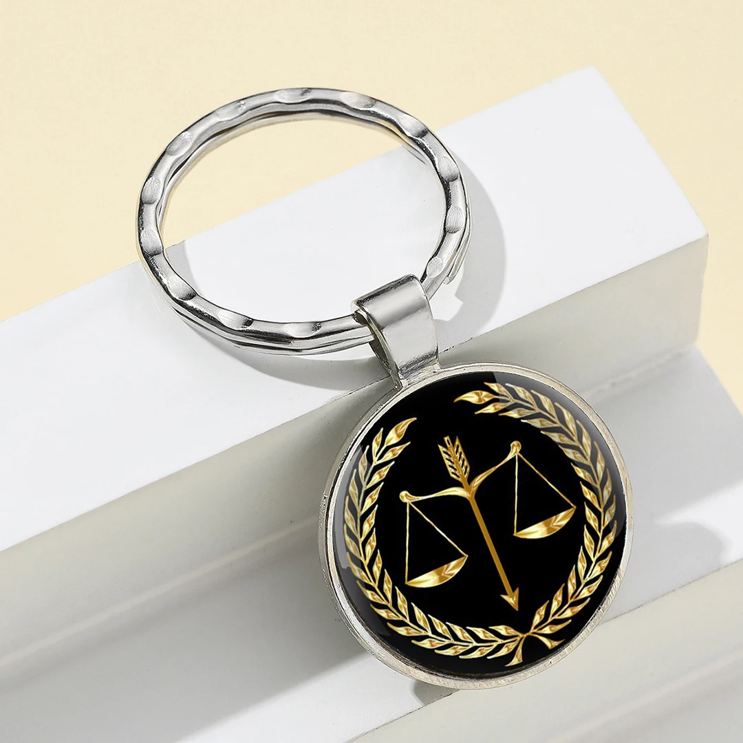 Lawyer Justice Scale Judge Creative Design Key Chain Unique Keyring Charm Pendant Jewelry Perfect Birthday Anniversary Gift Idea