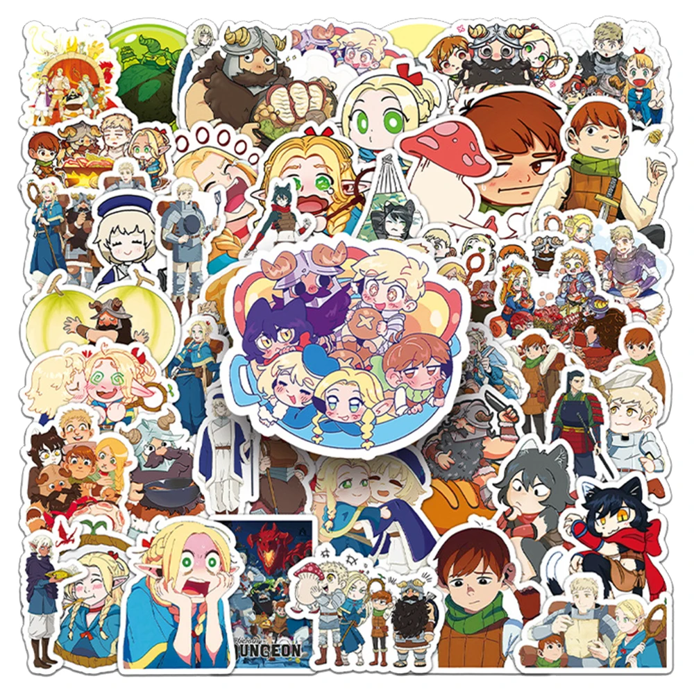 

10/30/50pcs Delicious in Dungeon Anime Graffiti Stickers Funny Cartoon Decals Toy DIY Laptop Fridge Phone Luggage Sticker Decor