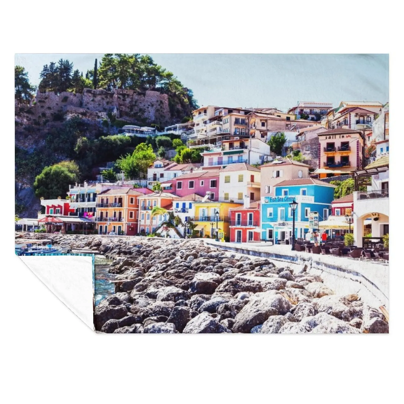 

Parga, Preveza, in Epirus, Greece Throw Blanket Camping warm for winter warm winter Large Blankets