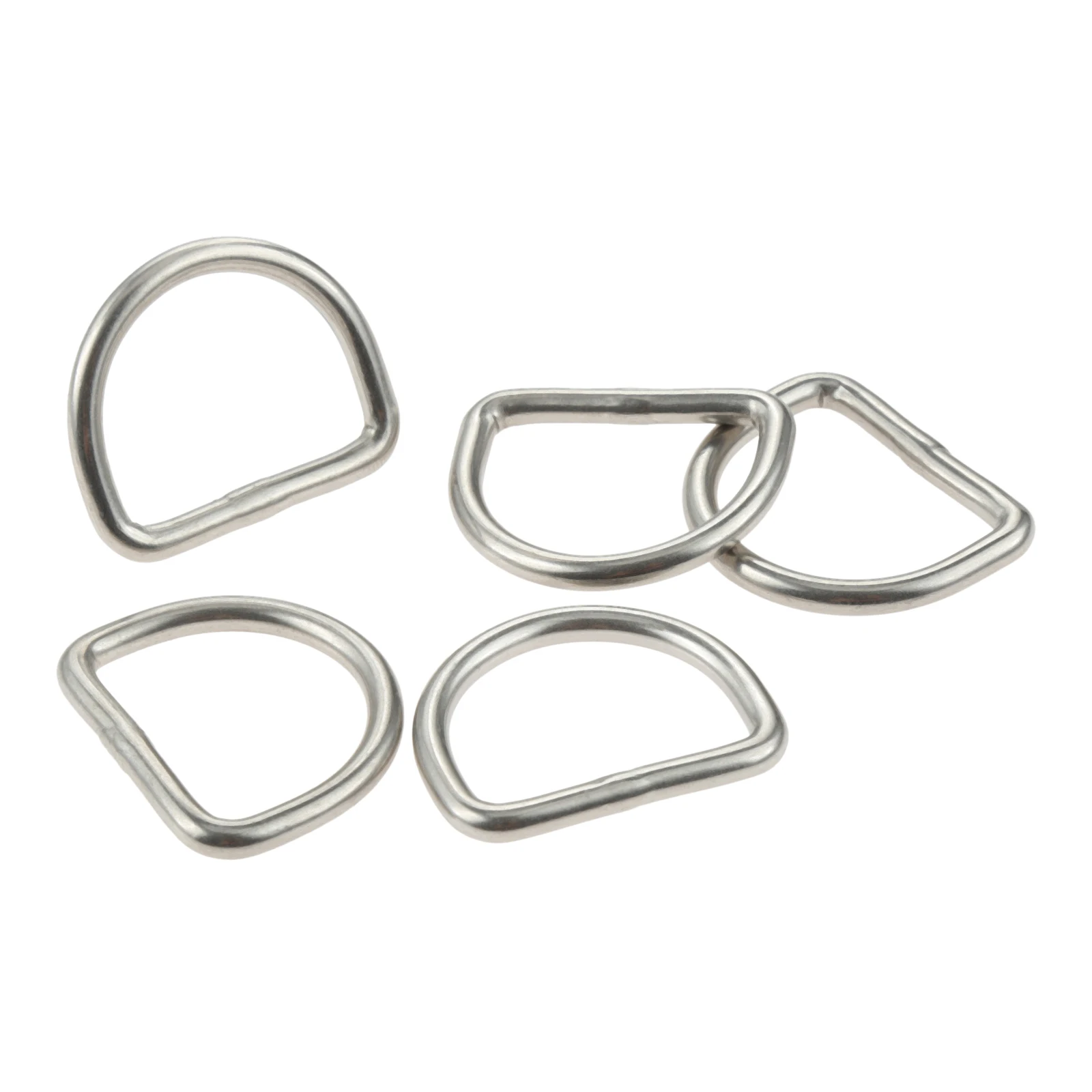 

5pcs 316 Stainless Steel Welded Polished D-Ring Scuba Diving Hook with Sleeve Marine Grade Hook Kayak Inflatable Boats 4*30