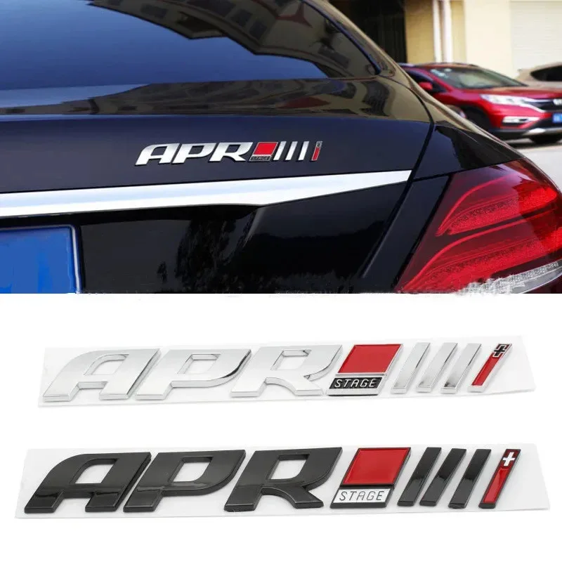 

3D ABS APR Stage III 3+ Rear Trunk Badge Emblem Sticker Decals For VW GOLF Audi R8 RS A3 A4 A5 A6 Q3 Q5 Auto Styling Accessories