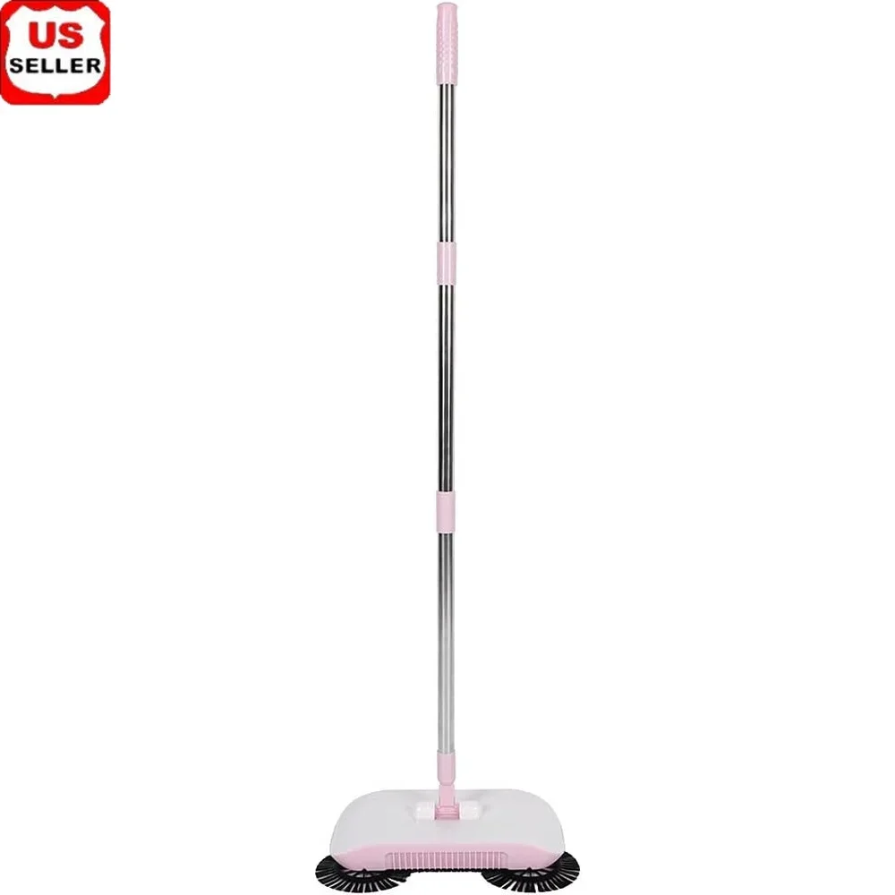 

Hand Push Sweeper with Large Dust Box Powerful Suction Deep Cleaning Mop Broom Household Furniture Corners and Floors