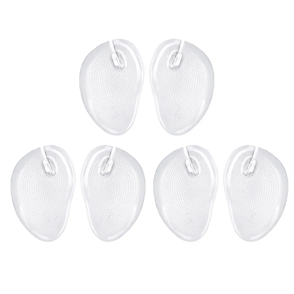 6 pezzi senza infradito per l'avampiede solette per massaggio antiscivolo strumento per la cura del piede resistente all'usura per sandali supporto leggero