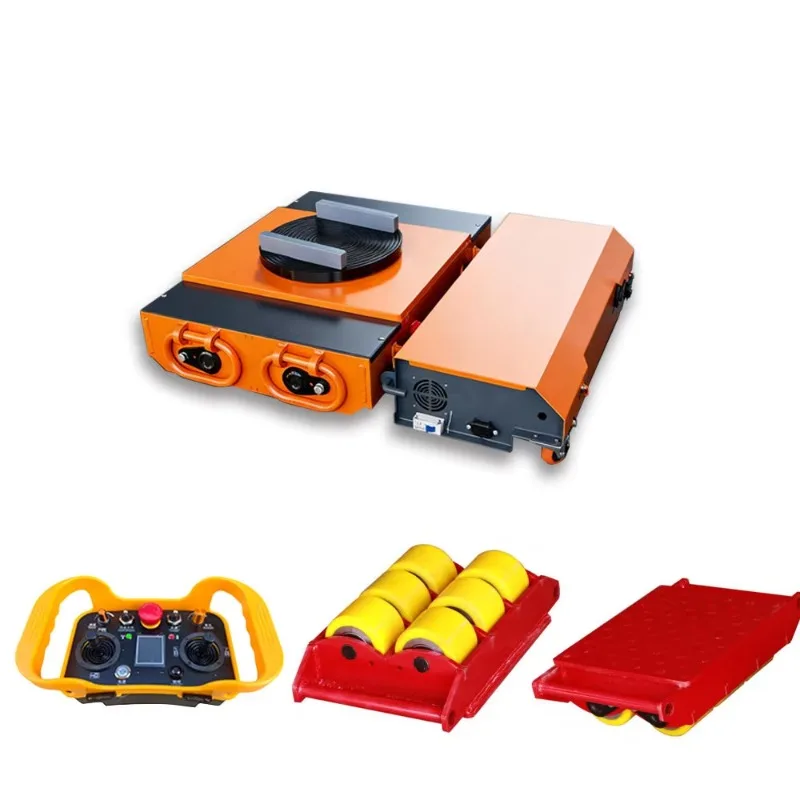 Carrying Dolly Remote Control Electric Cargo Roller Trolley 4-6H Working Time 10mm Accuracy 10m/min Speed