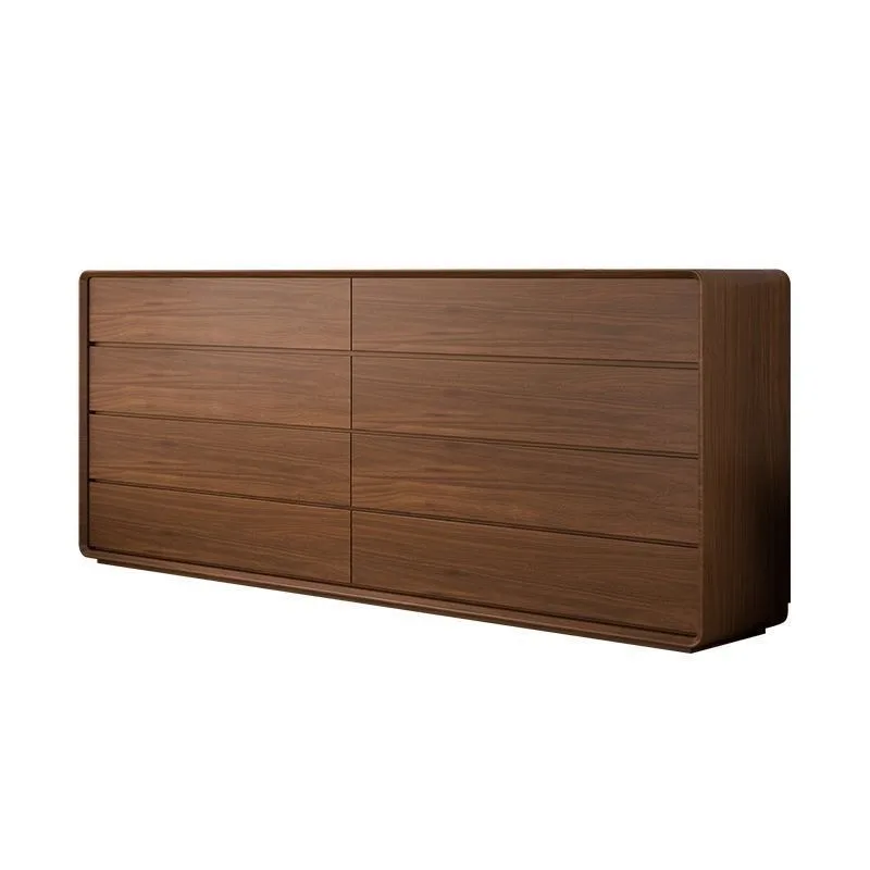 

chest cabinet integrated minimalist living room dining side cabinet large capacity locker walnut color side cabinet