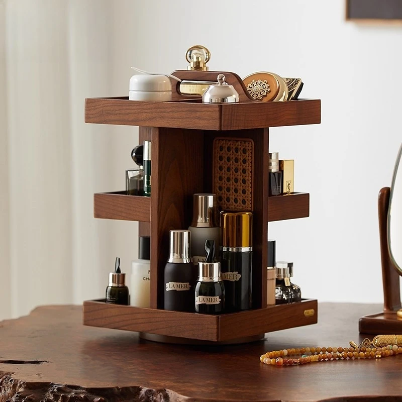 Premium desktop cosmetics storage box lipstick perfume finishing storage rack skin care products multi-layer rotating rack