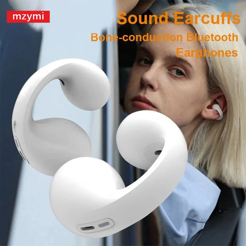 mzymi TW01 Ear Clip Wireless Earbuds TWS Bluetooth Noise Cancelling Headphone Hifi Stereo Sound Earphones With Mic For XIAOMI